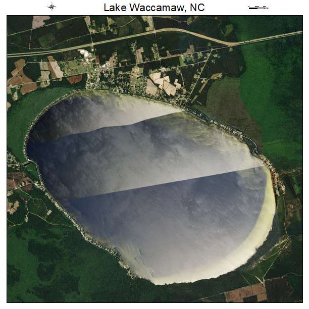 Lake Waccamaw, NC air photo map