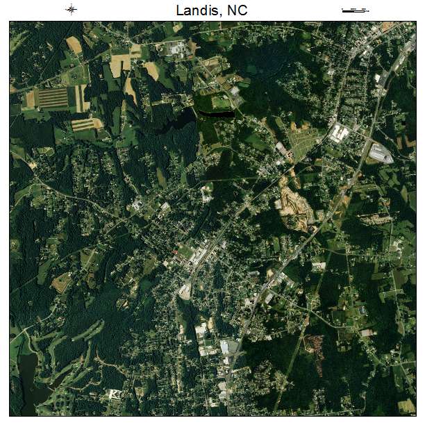 Landis, NC air photo map