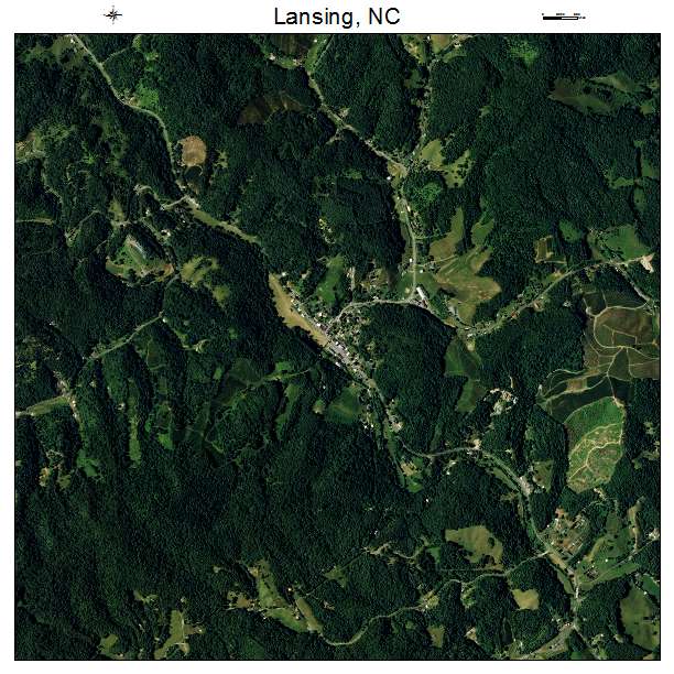 Lansing, NC air photo map