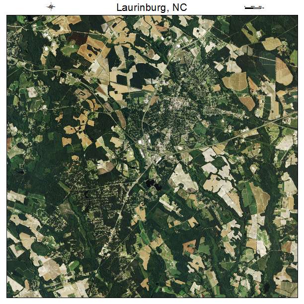 Laurinburg, NC air photo map