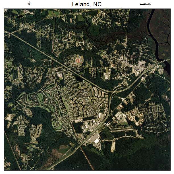Leland, NC air photo map
