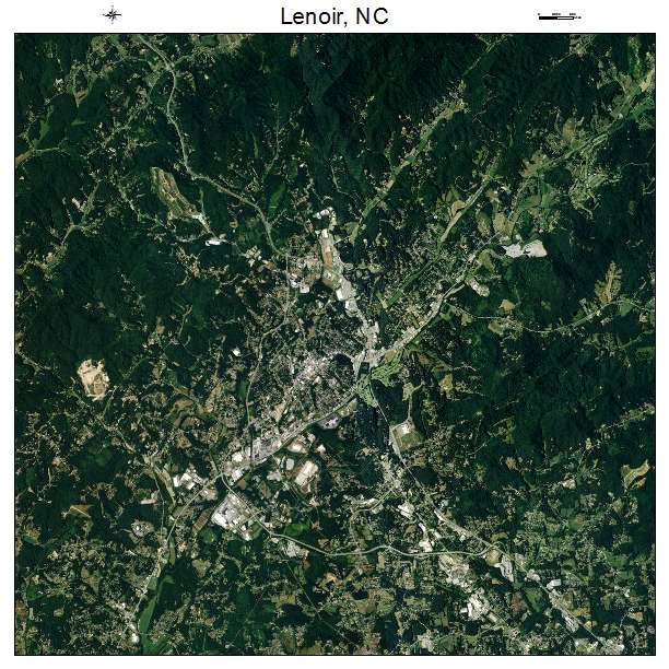 Lenoir, NC air photo map