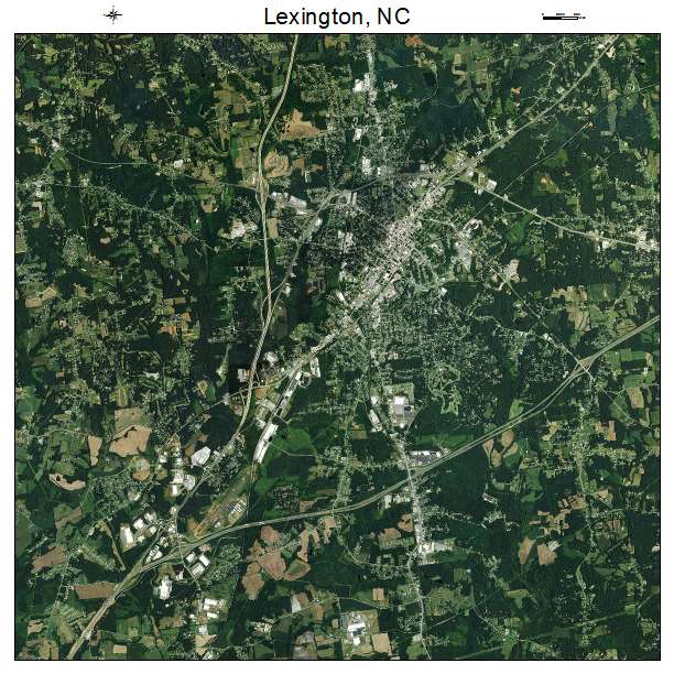 Lexington, NC air photo map