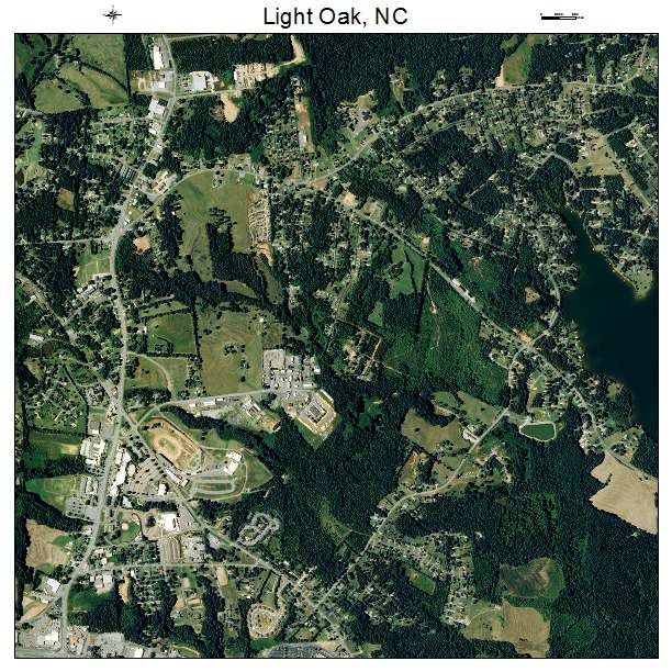 Light Oak, NC air photo map
