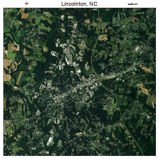 Lincolnton, NC air photo map