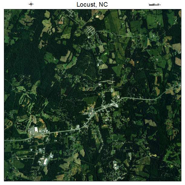 Locust, NC air photo map