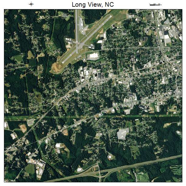 Long View, NC air photo map