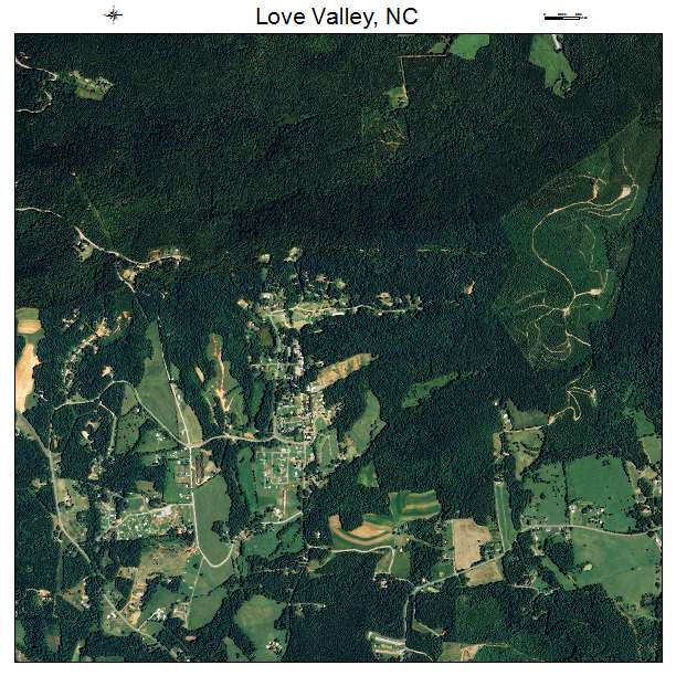 Love Valley, NC air photo map