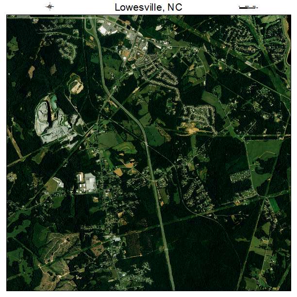 Lowesville, NC air photo map