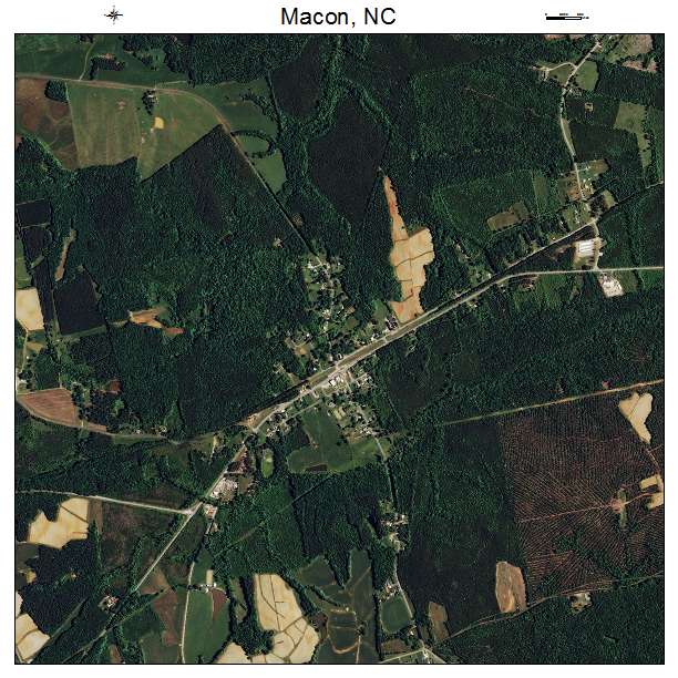 Macon, NC air photo map