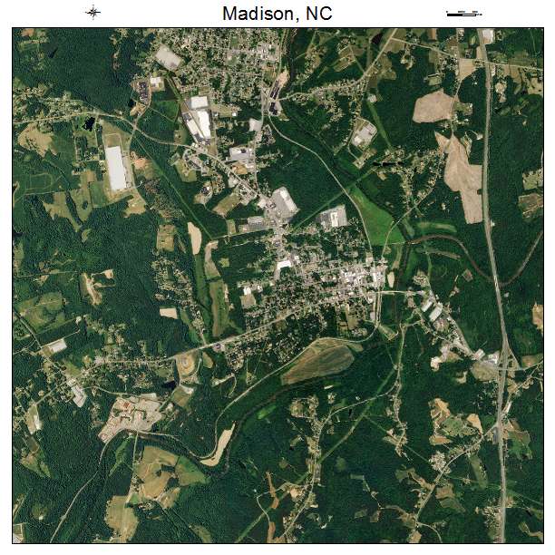 Madison, NC air photo map