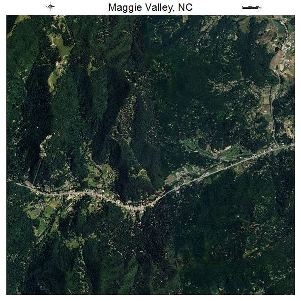 Maggie Valley, NC air photo map