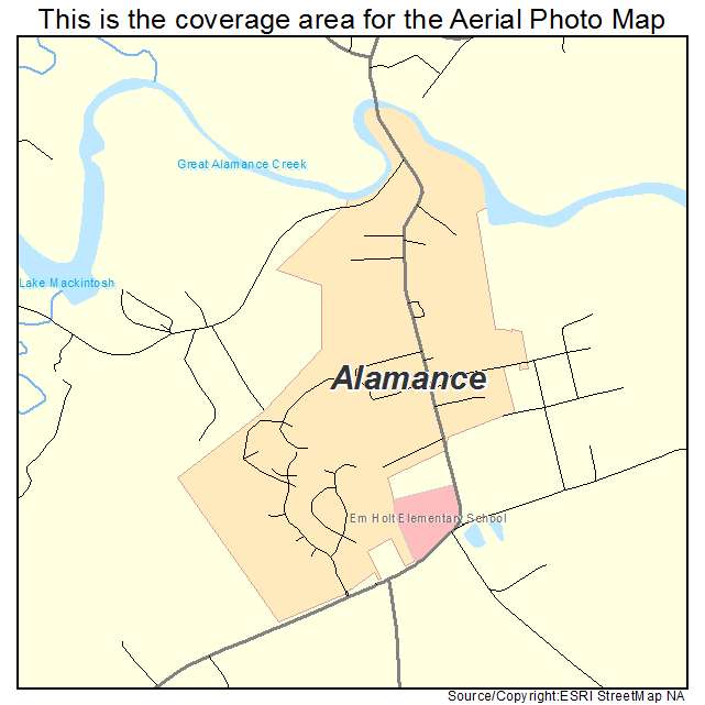 Alamance, NC location map 