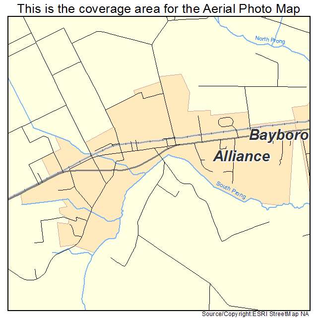 Alliance, NC location map 