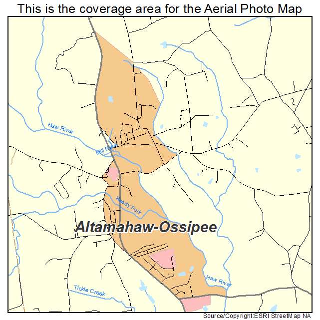 Altamahaw Ossipee, NC location map 