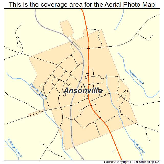Ansonville, NC location map 