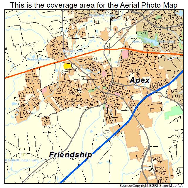 Aerial Photography Map Of Apex Nc North Carolina