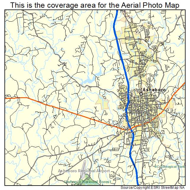 Asheboro, NC location map 