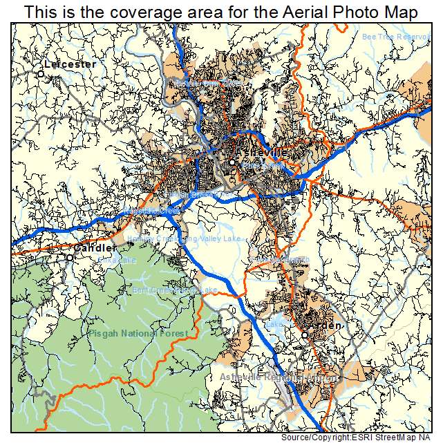 Asheville, NC location map 