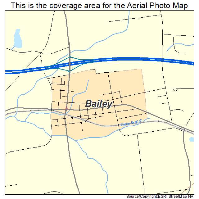Bailey, NC location map 