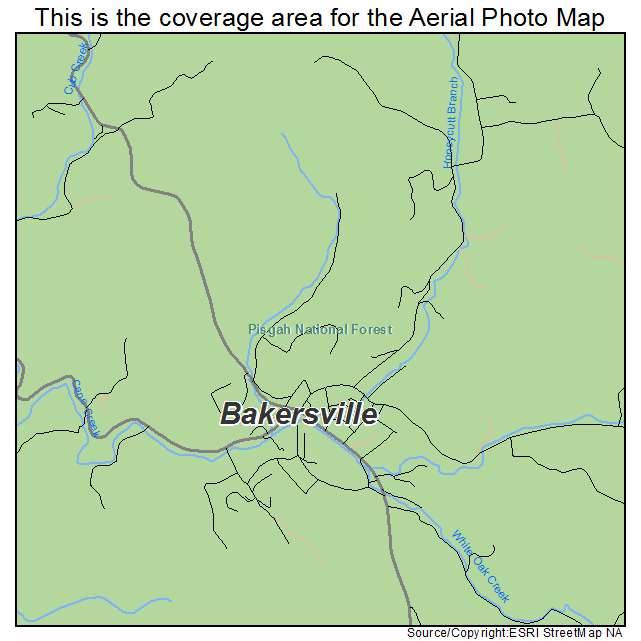 Bakersville, NC location map 