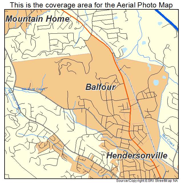 Balfour, NC location map 
