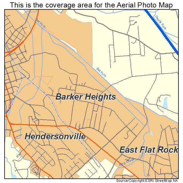 Barker Heights, NC location map 