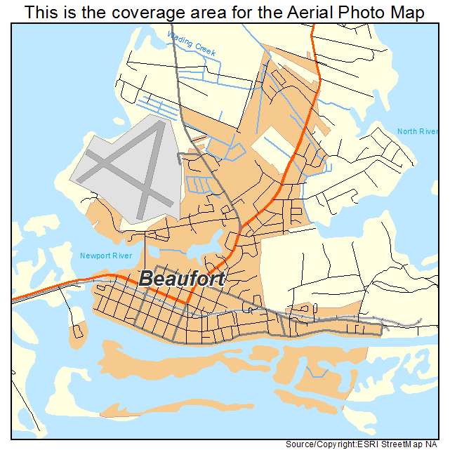 Beaufort, NC location map 