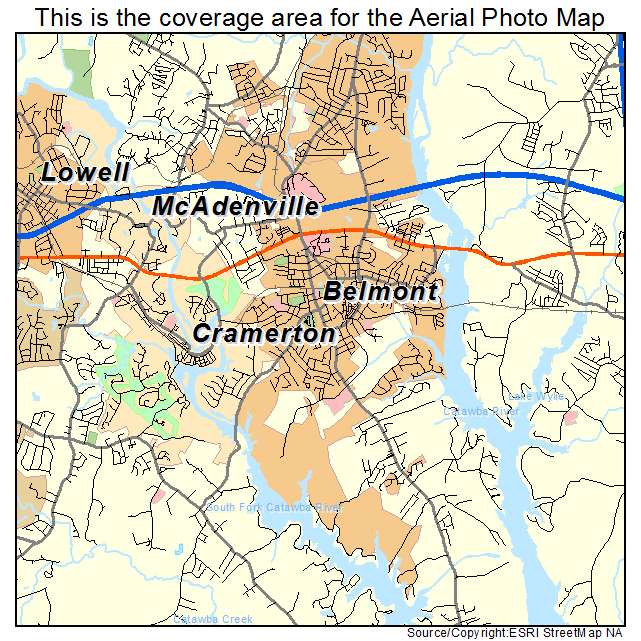Belmont, NC location map 