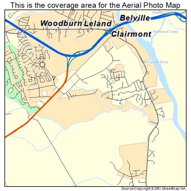 Belville, NC location map 