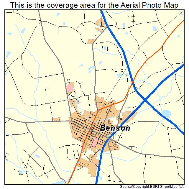 Benson, NC location map 