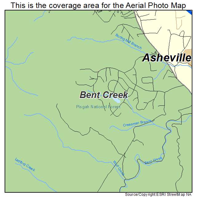 Bent Creek, NC location map 
