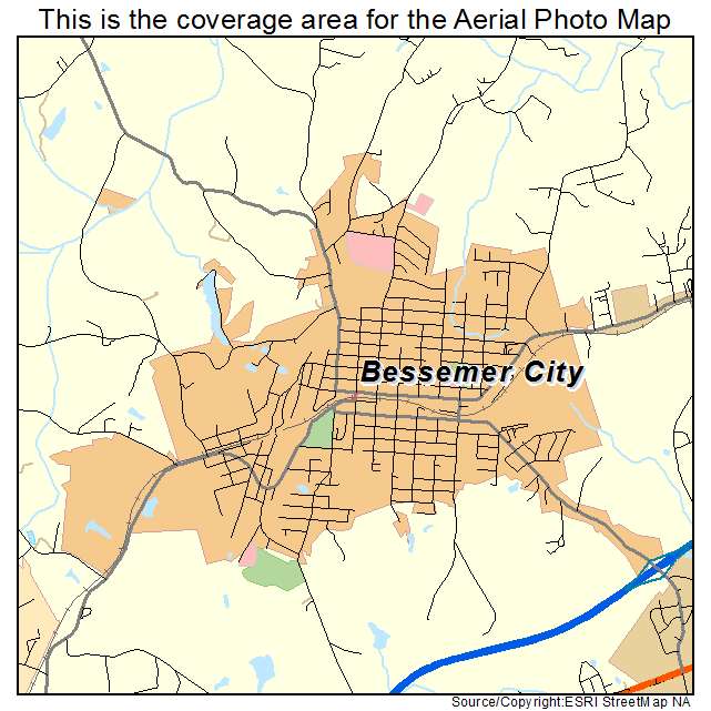 Bessemer City, NC location map 