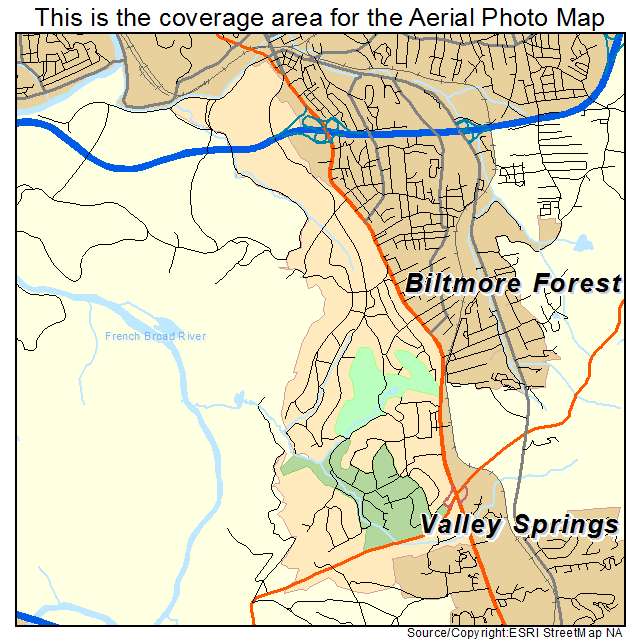 Biltmore Forest, NC location map 