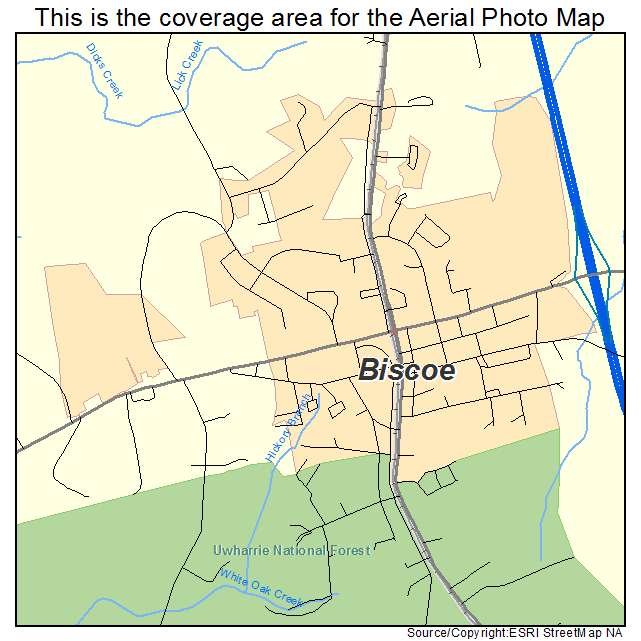 Biscoe, NC location map 