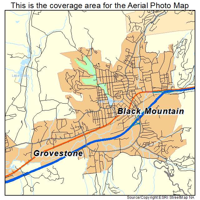 Black Mountain, NC location map 