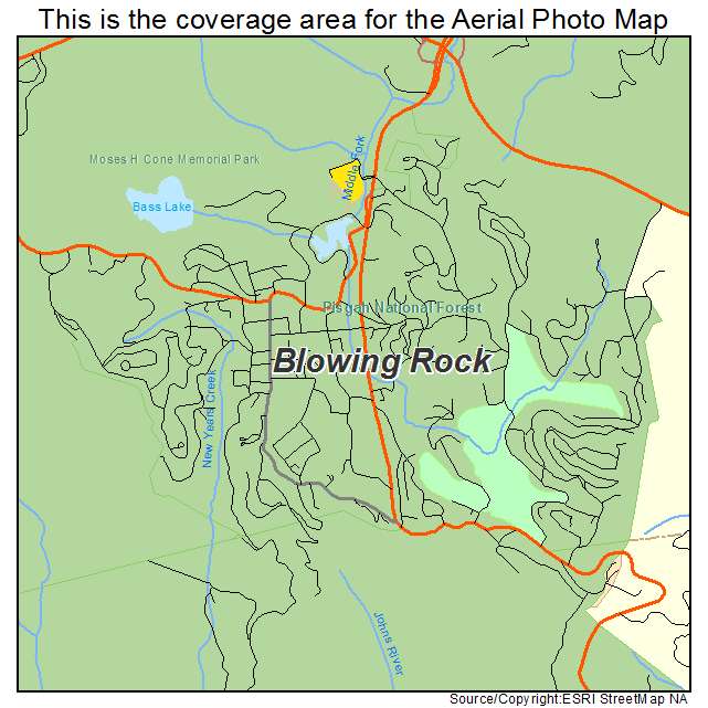 Blowing Rock, NC location map 