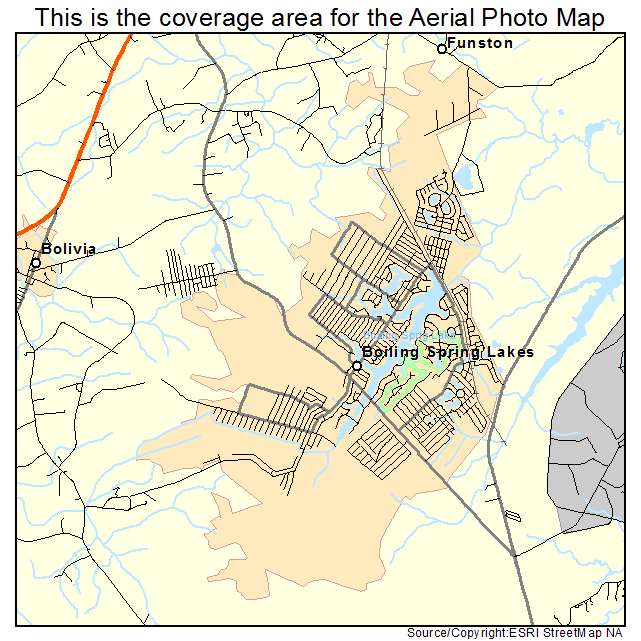 Aerial Photography Map Of Boiling Spring Lakes Nc North Carolina