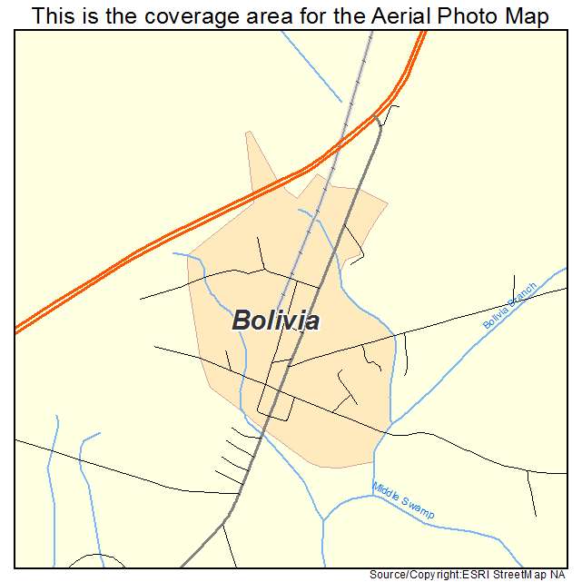 Bolivia, NC location map 