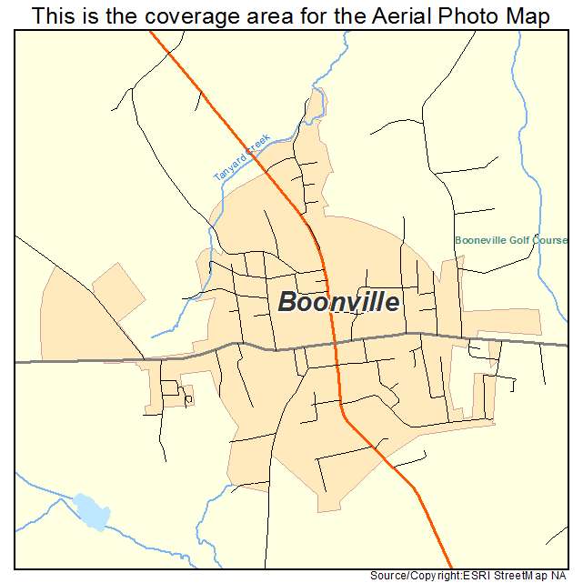 Boonville, NC location map 