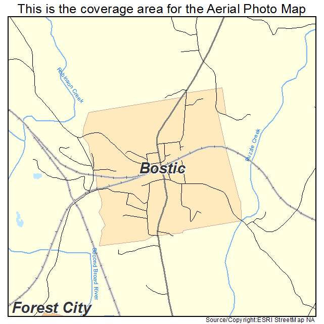 Bostic, NC location map 