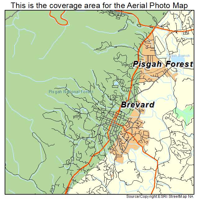 Brevard, NC location map 