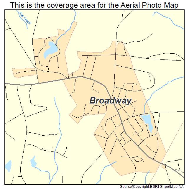 Broadway, NC location map 