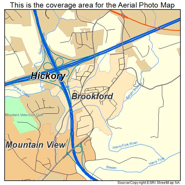 Brookford, NC location map 