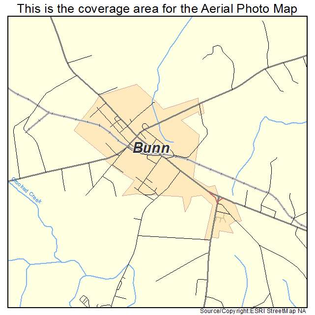 Bunn, NC location map 