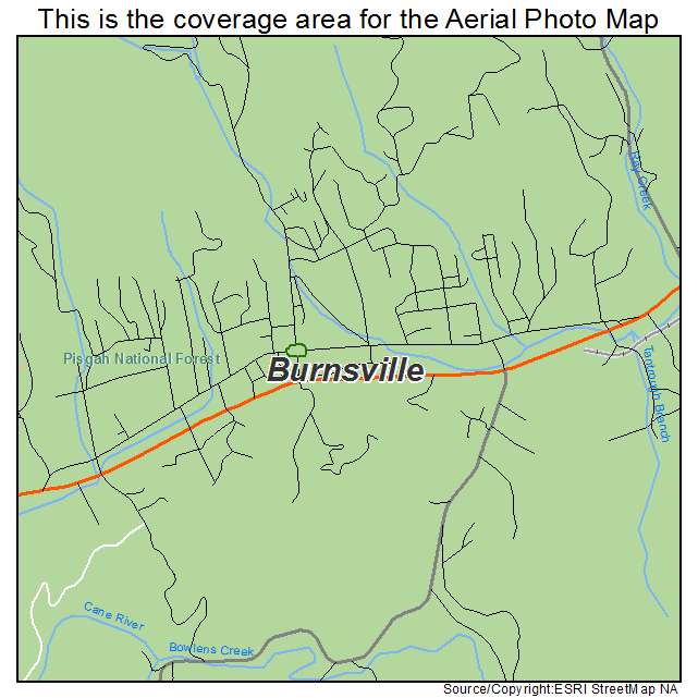 Burnsville, NC location map 