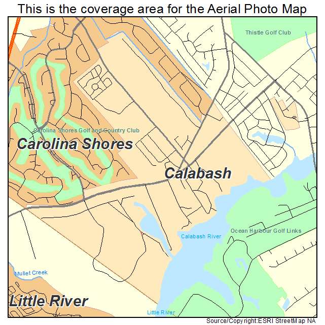 Calabash, NC location map 