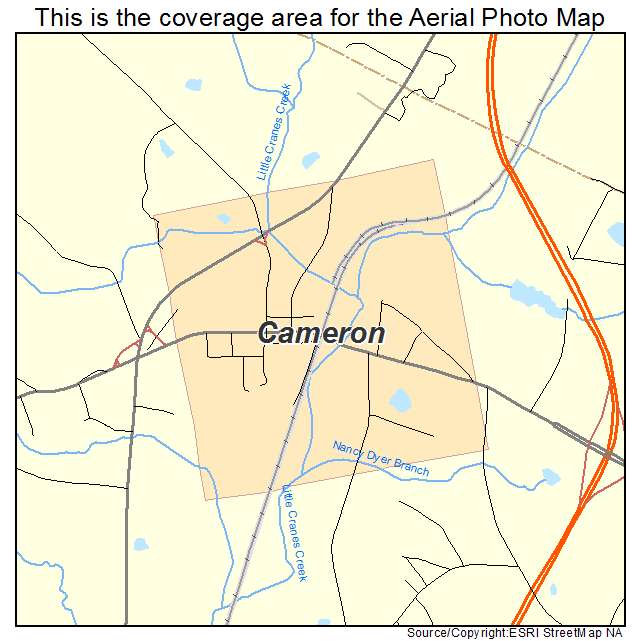 Cameron, NC location map 