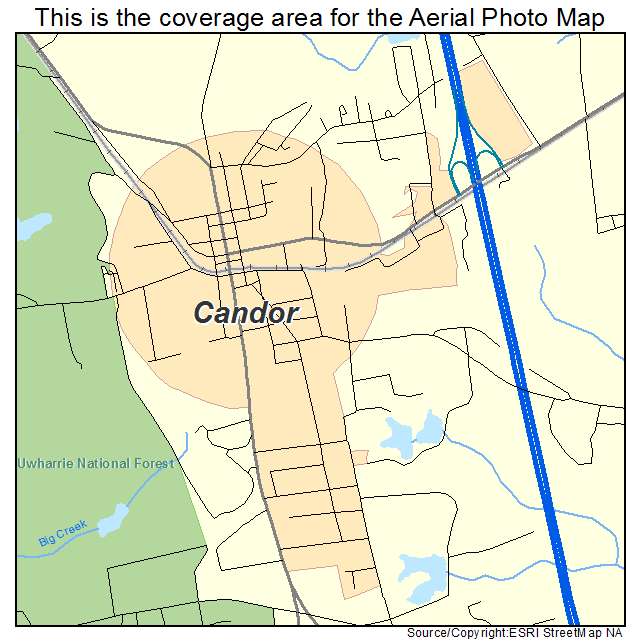 Candor, NC location map 