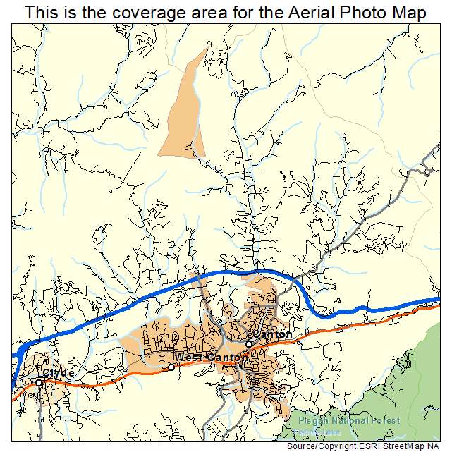 Canton, NC location map 